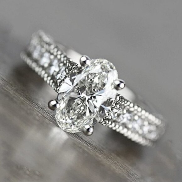 Finger Jewelry Eternity Ring for Women Diamond CZ Ring, HA4627-6 - Picture 4 of 6